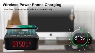 2.0mg 1080p Wireless Charger + Bluetooth Spearker WiFI Hidden Camera with 6m night vision