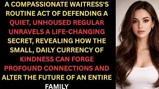A waitress defended a homeless man from harassment    3 hours later, men in suits walked in