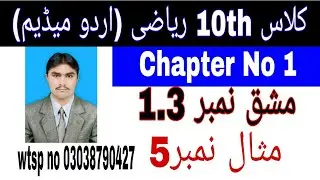 10 Class Math|| Chapter  1- Exercise  1.3||Examples 5|Urdu Medium