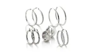 Stately Steel Set of 5 Hoop Earrings