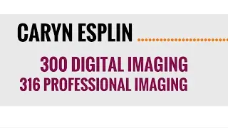 Digital Imaging & Professional Imaging Courses - Caryn Esplin