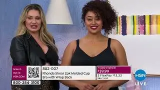 Rhonda Shear 2pack Molded Cup Bra with Wrap Back