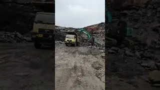 #mining #view #kobelco #loading #mantruck