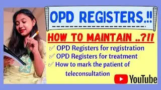 OPD REGISTERS of HWC| how to maintain ?| CHO's World