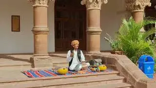Cultural song by local artists at Prag mahal in Bhuj