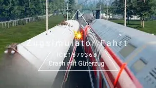 Zugsimulator Fahrt ICE3 (Crash mit IC)