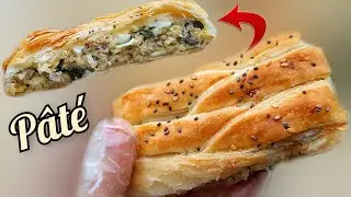 Pâté Tunisien باتي تونسي بالجبن و التن بحجم كبير و شكل مختلف سهل التحضير و المذاق روعة