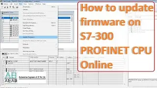 How to Update Firmware on S7300 PROFINET CPU Online | In Hindi | AEAB