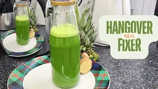 REAL HANGOVER RELIEF l Morning Green Juice To Fix Hangover + Dehydration Fast
