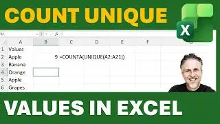 Excel - Count Unique Values