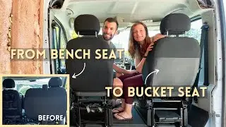 BENCH SEAT TO BUCKET SEAT | Brand New Airbag! | PROMASTER VAN BUILD SERIES | Ep 14