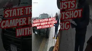 Police bust illegal Somali trucker hotshot with stolen rig #bodycam #trucker #trucking #hotshot #cdl