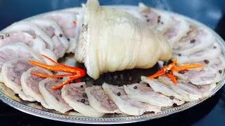 Cách lóc xương Chân Giò - Cách bó Chân Giò  - Cách luộc Chân Giò thịt thơm không khô da giòn Ngon
