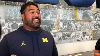 Shaun Nua discusses Michigan&rsquo;s defensive line in fall camp