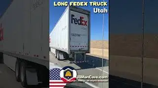 LONG FEDEX TRUCK on Highway in Utah USA JBManCave.com #Shorts