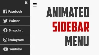 Animated Sidebar Nav Menu - HTML5 & CSS3 Tutorial