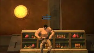 SWTOR Zombie Hitler dancing shirtless on Candy Mountain