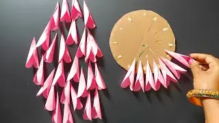 3 Unique Flower Wall Hanging/ Quick Paper Craft For Home Decoration / Easy Wall Mate Diy Wall Decor 