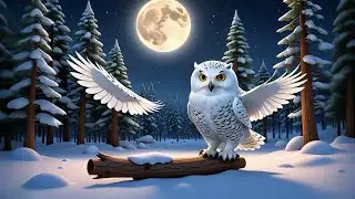 Four Snowy Owls Glide in the Dark | Nighttime Flying Song for Kids | Movement & Counting Rhyme