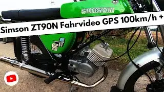 Simson ZT-Tuning ZT90N Fahrvideo - &uuml;ber 100km/h