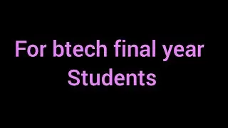 some tips for final year btech students #ktu #btech #unemployed