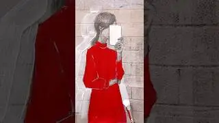 &hearts;️ #timelapsvideo #drawingprocess #sketchingeveryday #sketchbook #graphics #acrylpainting