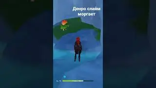 Дендро слайм спрятался и моргает
