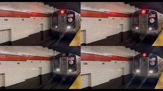 MTA IND 6 Ave Line: R179/R160 (F) (M) Trains At 47-50th Streets-Rockefeller Ctr Station (02/28/2025)