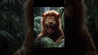 Scary lion Ai #ai #shortsviral #aishorts #viral #viralvideos #lion #scary #scarylion #scaryai #cool