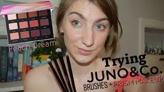 Палитра теней Peach Dream + кисти Juno & Co. Первые впечатления