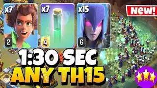 TH 15 Root and witch attack strategy // TH 15 best ground attack strategy // R. C  charge with invis
