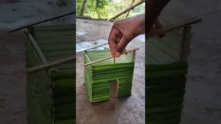🎋 Simple Bamboo House Craft | Easy Mini House Making Idea