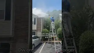 It&rsquo;s my turn. #guttermaintenance #businessideas #pressurewashing #softwashing #guttercleaning #wash