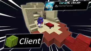 Provo il MELON CLIENT con la TEXTURE PACK di CORALMC nelle bedwars! #6