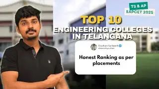 Top 10 Engineering Colleges in Telangana through TG EAPCET 2025 - Honest Ranking