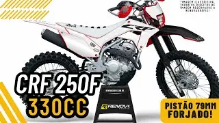 CRF 250F 330cc na GASOLINA com PIST&Atilde;O 79mm FORJADO - PROJETO ALEM&Atilde;O PERFORMANCE