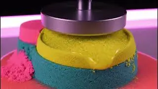 Smashing Neon Kinetic Sand Castles! 🏰💥 Ultra-Satisfying ASMR #veo3