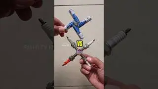 gasing batu baterai vs gasing busi motor. #gasing #trendingshorts #creative