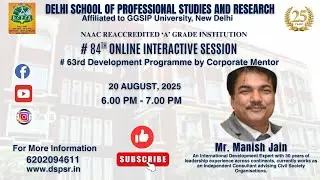84 Mr. Manish Jain, An International Development Expert with 30 years of leadership experience acros