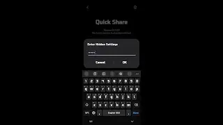 Hidden Settings password for Quick Share v13.7.11.4