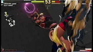 Street Fighter V: Sako (Menat) VS Takechan (Ed)