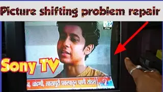 Sony crt colour TV picture shifting problem  repair. Sont tv horizontal section fault.  
