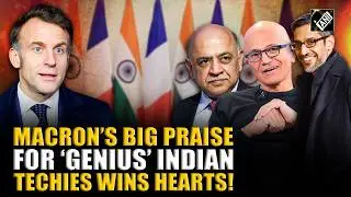 &ldquo;Microsoft, IBM&hellip;&rdquo; French President Macron shouts out to Indian CEOs of major global tech giants