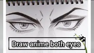 Drawing anime boy both eyes 👀 beginner struggle 😔#tutorial 