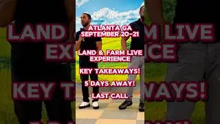 ATLANTA! We&rsquo;re just days away!🚨Land & Farm Live Experience! Secure your spot today!