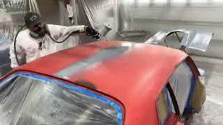 Part 2 of Painting the twin turbo Hemi Chevy Nova Drag car.
