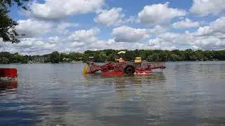 Mikes Clearwater Harvesting - Middle Straits Lake - Bobcat Excavator - Aquatic Weed Harvester