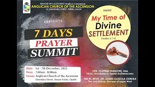 7 DAYS PRAYER SUMMIT | THEME: MY TIME OF DIVINE SETTLEMENT | DAY 5