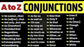 A to Z Conjunctions सिख कर प्रैक्टिस कर लो। Daily Use English । English Speaking Practice 