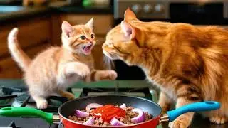 Ginger Kitten and Mama Cat Work Together to Make a Water Park Dream Come True 💦🐱❤️